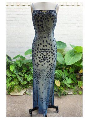 Andretta Donatello | Dresses | Andretta Donatello Forest And Pistachio Green  Fully Beaded Vintage Dress Xs | Poshmark